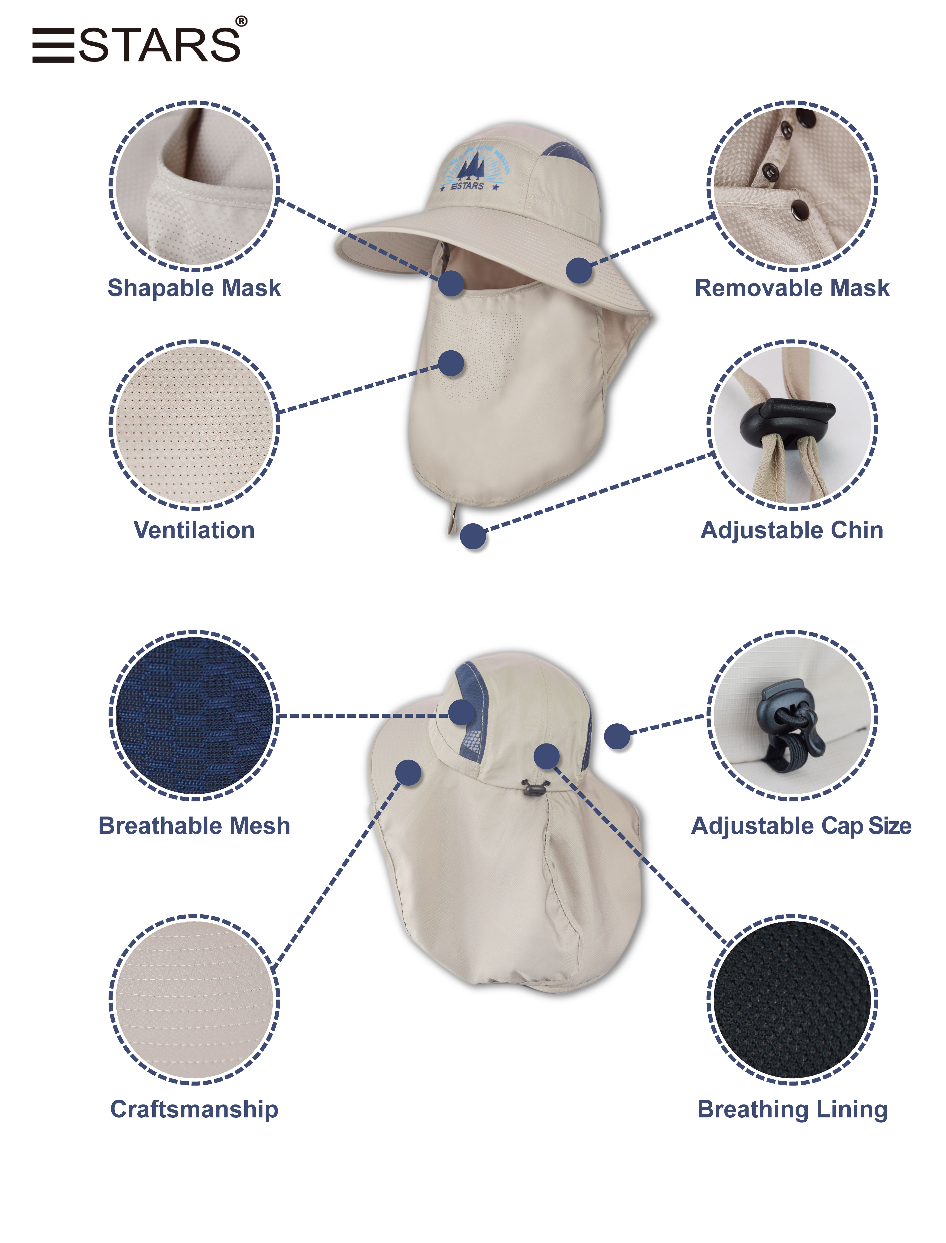 Taiwanese Manufacturer High Quality Outdoor Multi-functional Hats